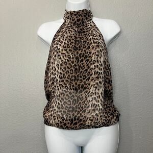 Twentyone brown and black cheetah halter top